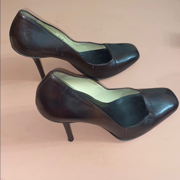 Gucci Brown Square Toe Heels sz 8.5 - Picture 6 of 7